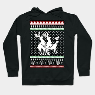 Ugly Christmas Party Sweater Humping Reindeer Funny Gift Hoodie